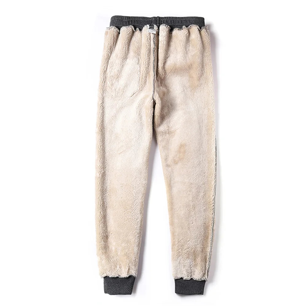 Men's Fur Lined Winter Joggers – Thick Fleece Sweatpants (Up to 8XL)