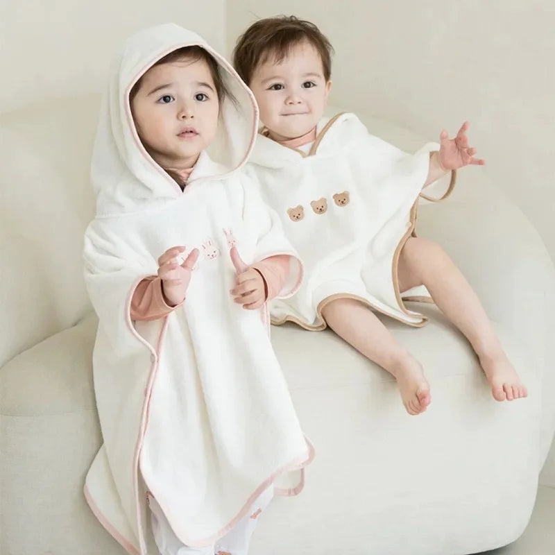 Hooded Baby Bath Towel: Soft Coral Velvet Animal Wrap for Cozy Comfort - Pretty & Polished