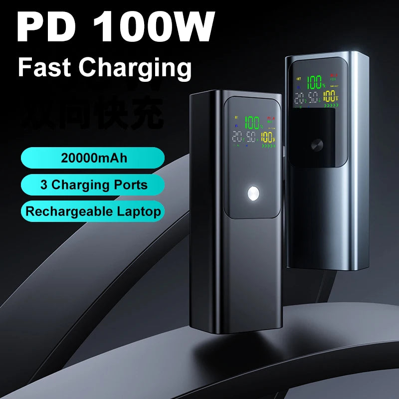 Portable Power Bank – 100W Fast Charging for Laptops & Phones