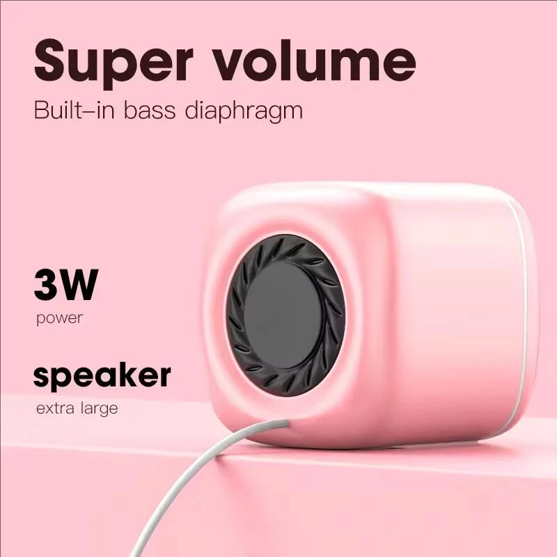 HiFi Mini Desktop USB Speakers – Stereo Surround Subwoofer for PC & Laptop