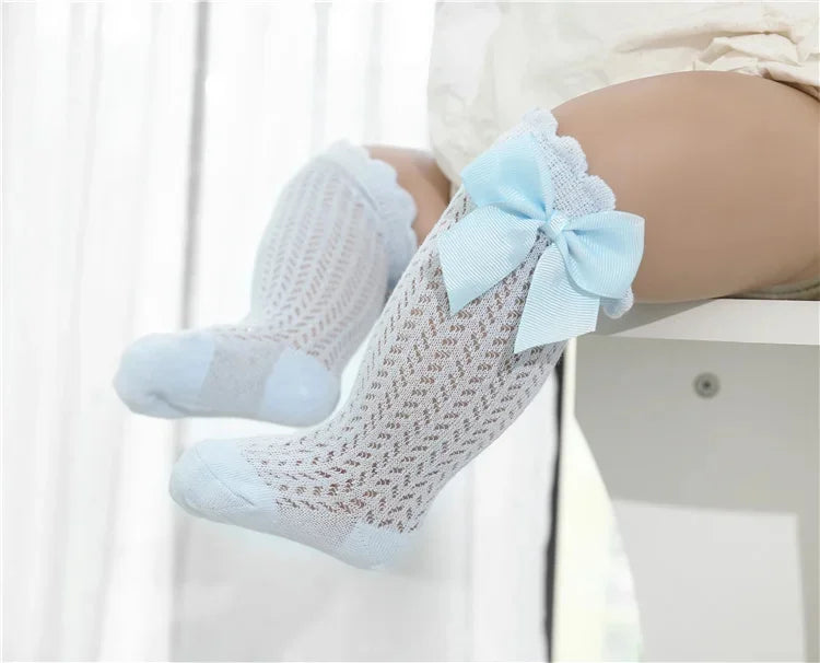 Charming Baby Girl Lace Knee Socks - Comfort and Style for Every Summer Adventure