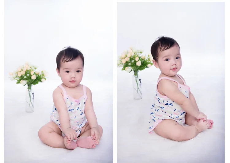 Baby Cotton Sleeveless Rompers - Stylish & Comfortable Organic Cotton Outfits for Your Little One