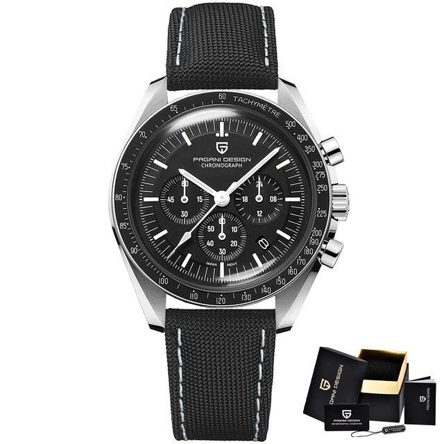PAGANI DESIGN PD-1701 Men's Chronograph Quartz Watch – AR Sapphire Mirror