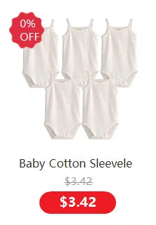 Baby Cotton Sleeveless Rompers - Stylish & Comfortable Organic Cotton Outfits for Your Little One