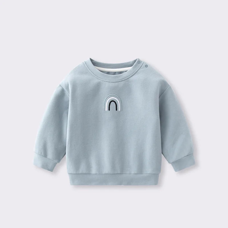 Cute Baby Sweatshirt for Autumn: Cozy Cotton Pullover Hoodie for Newborns