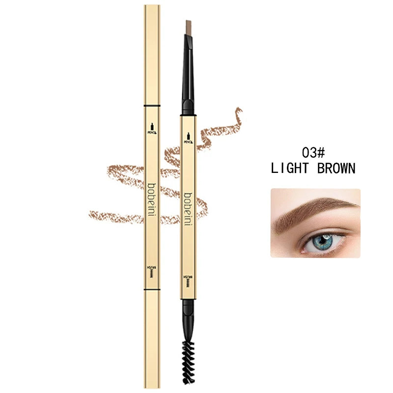 Dual-Ended Waterproof Eyebrow Pencil – Precision Brow Liner & Spoolie Brush