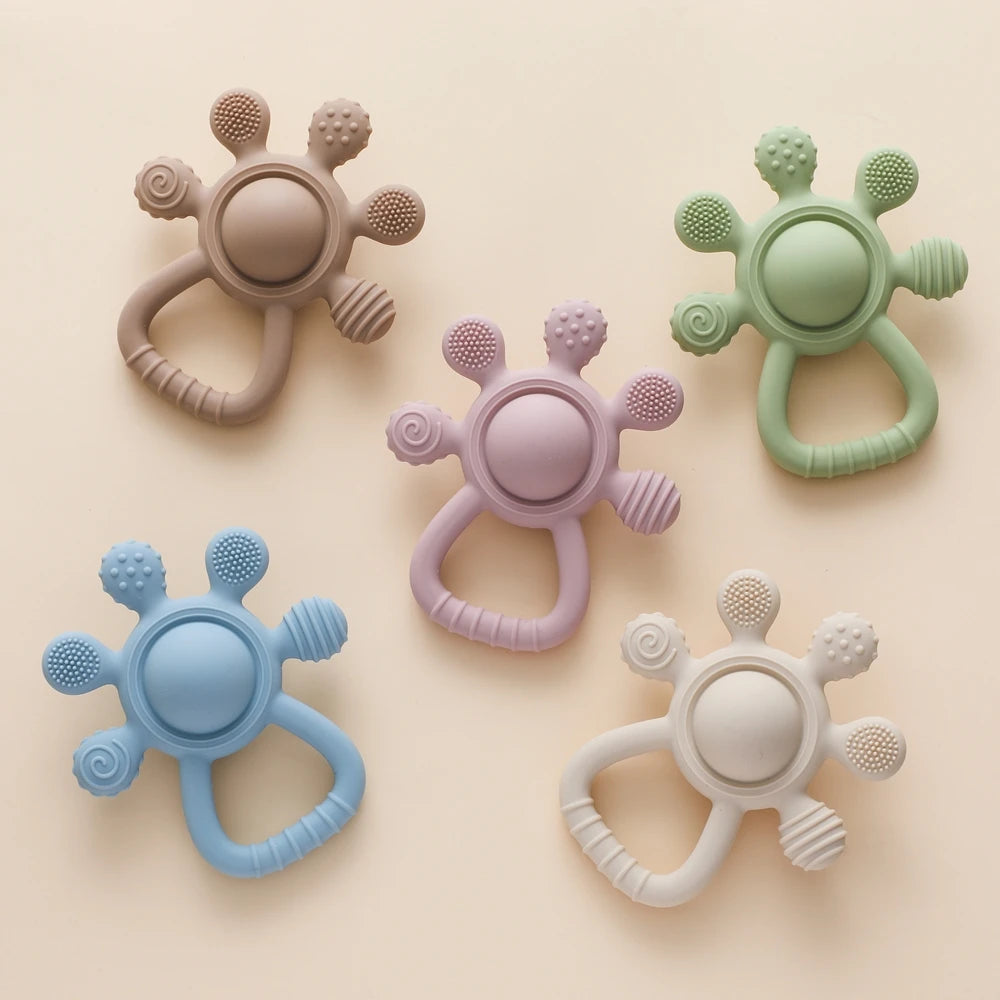 Gentle Gum Relief and Fun Playtime - BPA Free Silicone Baby Teether - Pretty & Polished