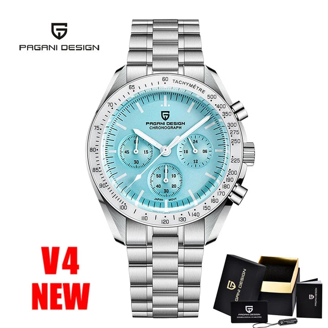 PAGANI DESIGN PD-1701 Men's Chronograph Quartz Watch – AR Sapphire Mirror