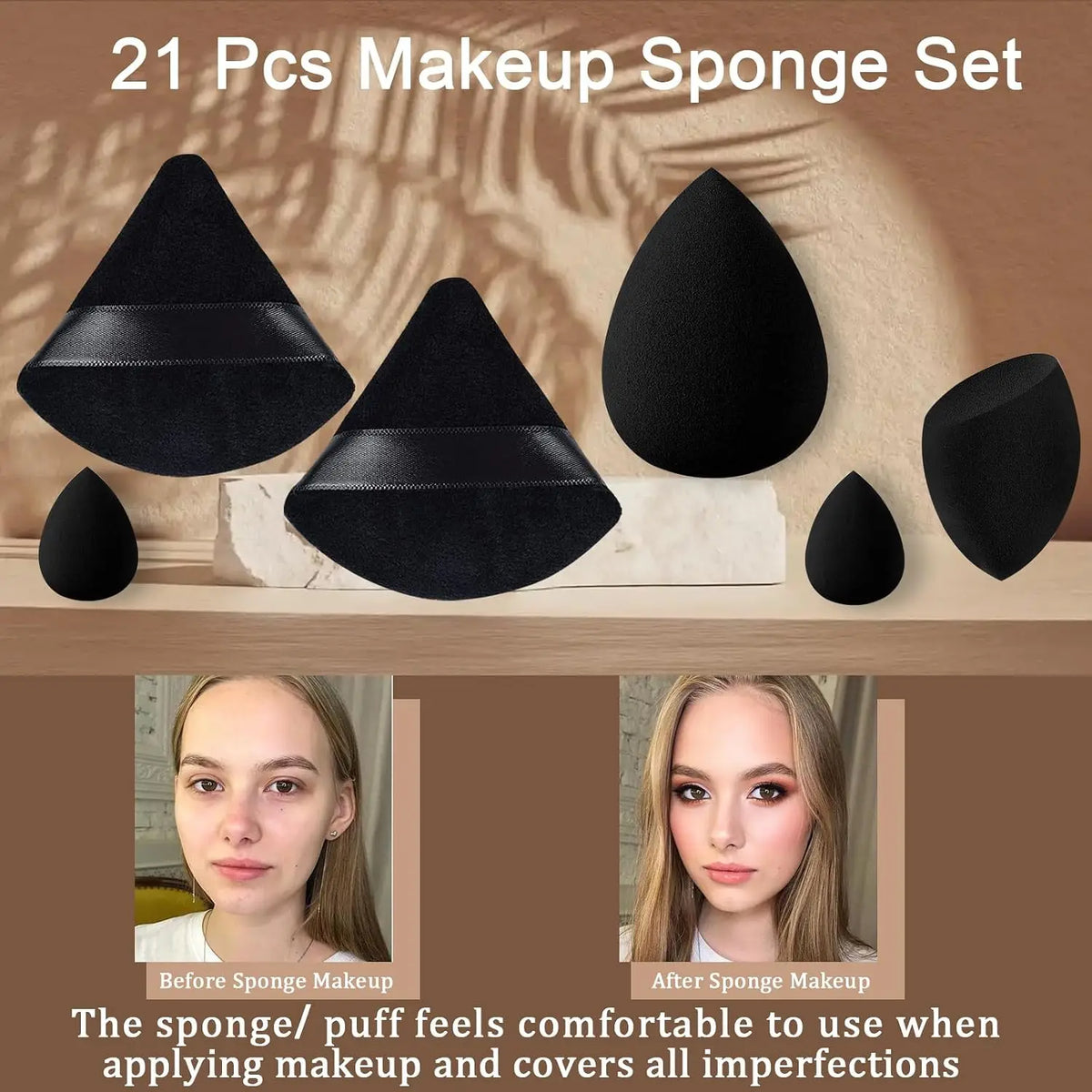 21-Piece Makeup Sponge Set