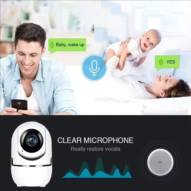 1080P WiFi Smart Home Security Camera – Auto Tracking, Baby Monitor & CCTV