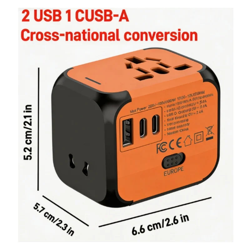 Universal Travel Adapter – All-in-One International Plug for US UK EU AU