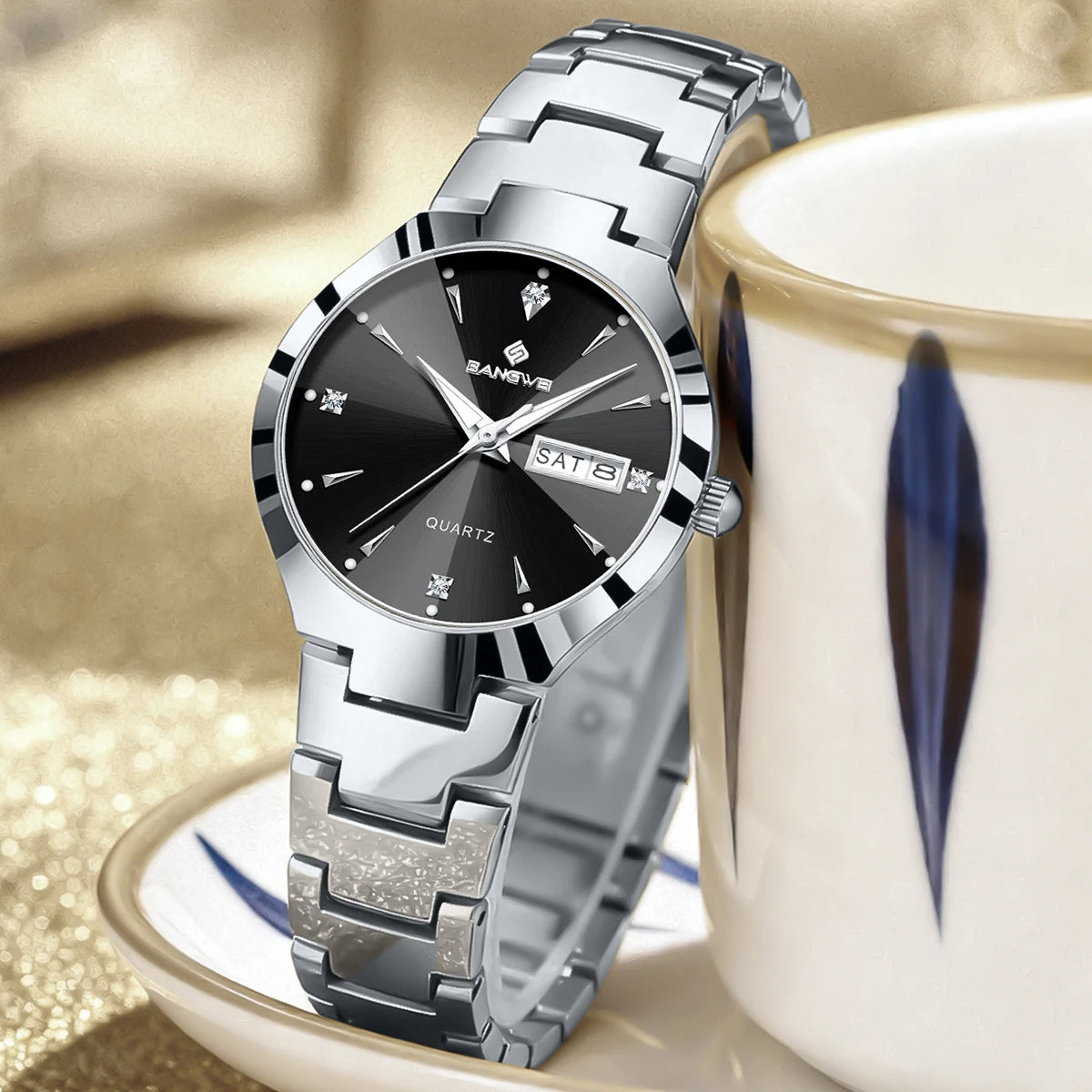 BANGWEI Women's Fashion Quartz Watch – Luminous Weekly Calendar