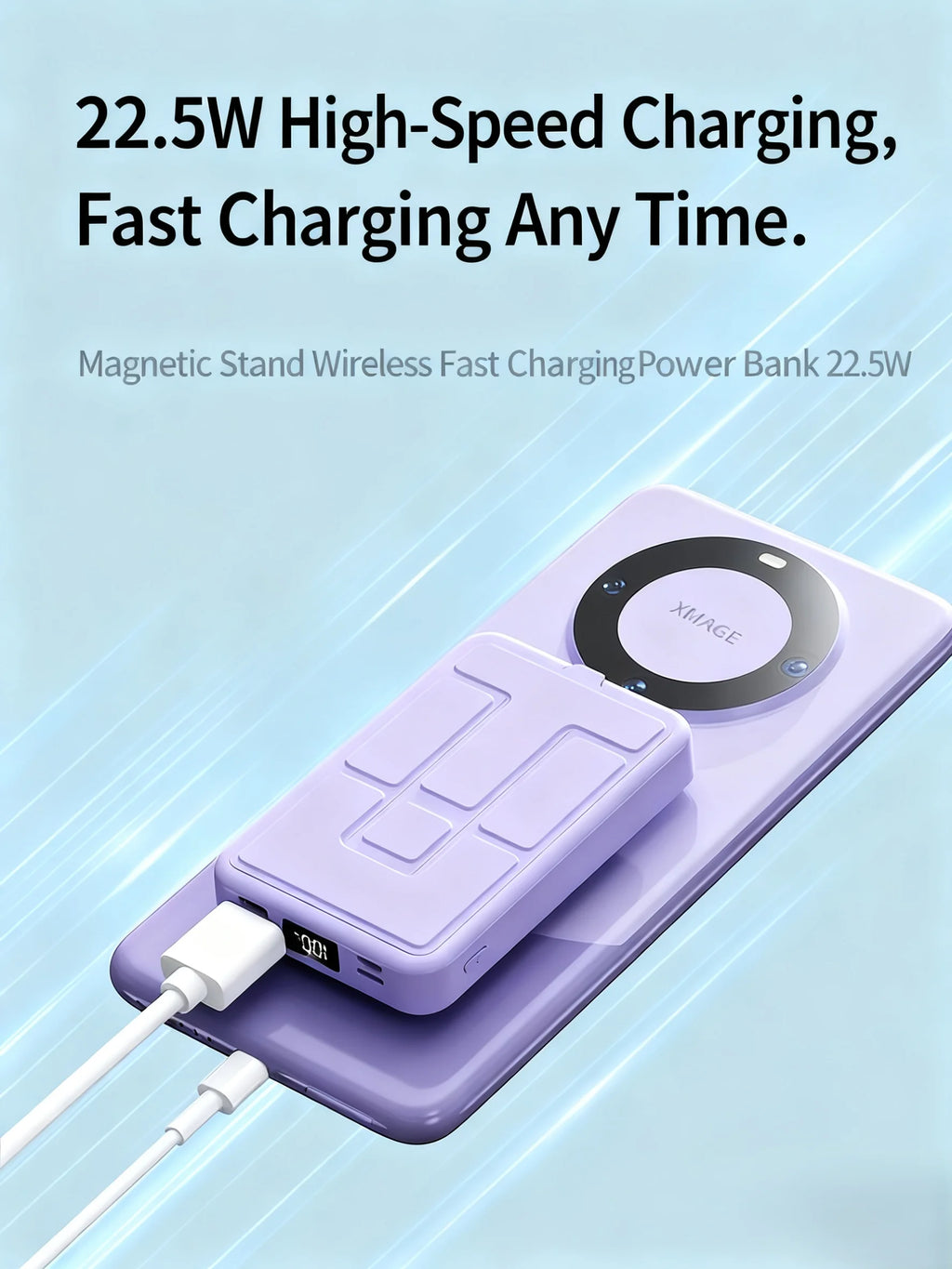 MagSafe Wireless Power Bank with Phone Holder – For iPhone & AirPods Pro