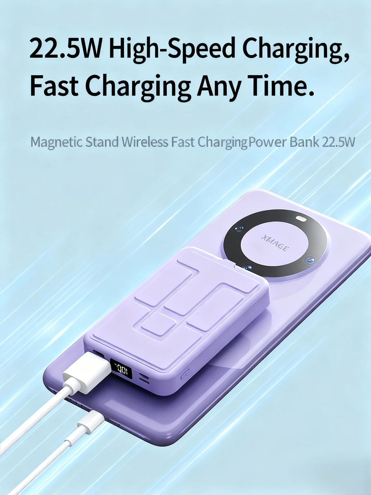 MagSafe Wireless Power Bank with Phone Holder – For iPhone & AirPods Pro