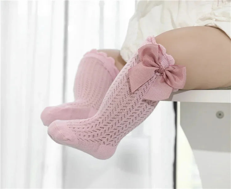 Charming Baby Girl Lace Knee Socks - Comfort and Style for Every Summer Adventure