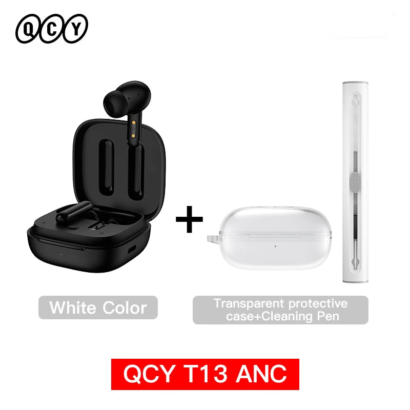 QCY T13 ANC Wireless Earbuds – Bluetooth 5.3, Active Noise Cancellation & 4-Mic ENC