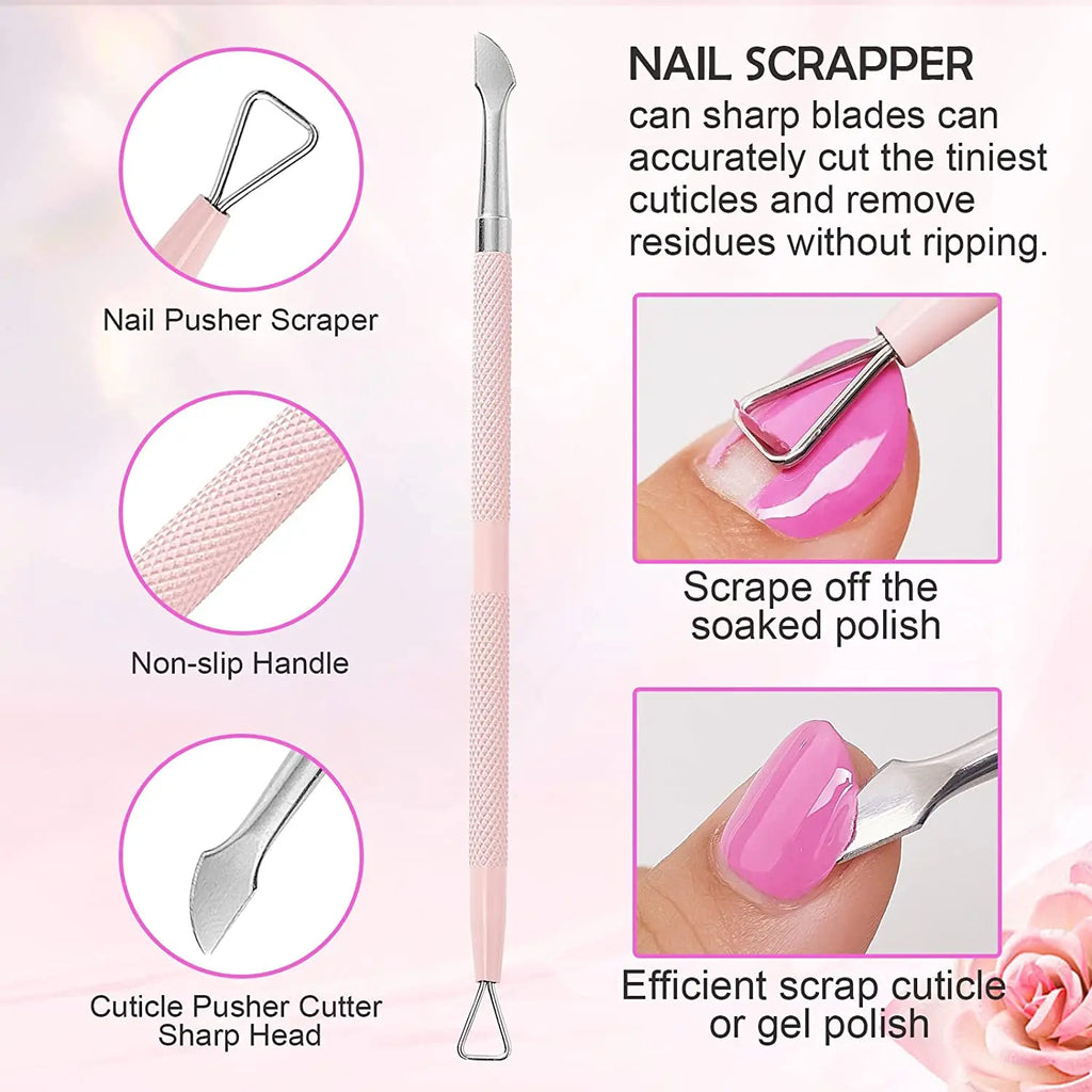 Cuticle Trimmer & Pusher Set – Professional Nail Care Tools for Neat, Healthy Nails