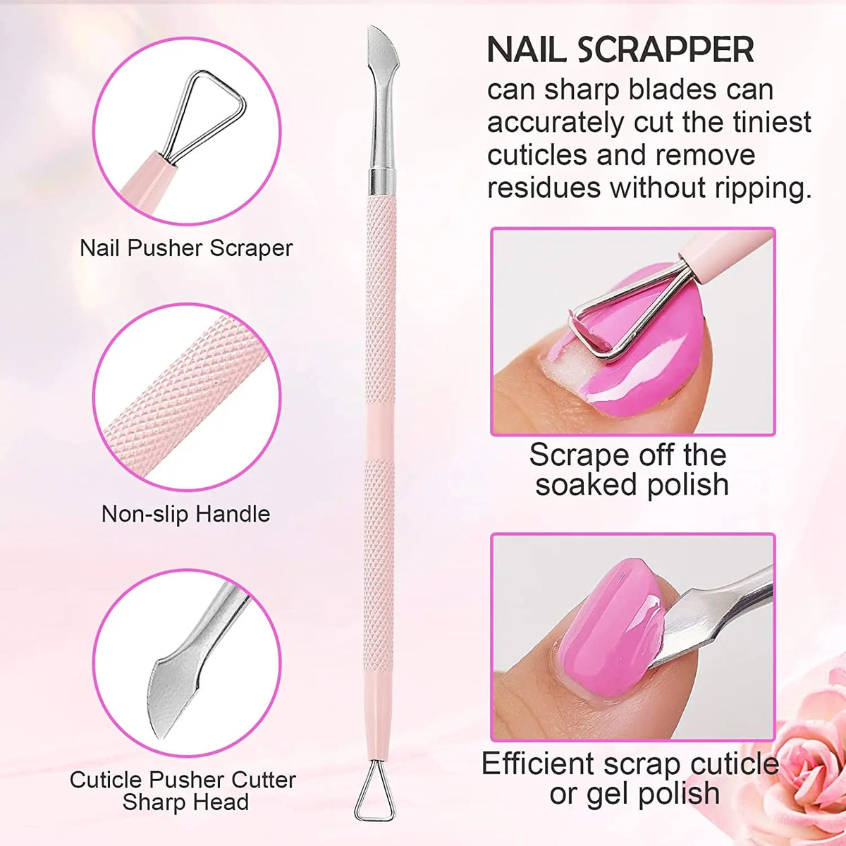 Cuticle Trimmer & Pusher Set – Professional Nail Care Tools for Neat, Healthy Nails