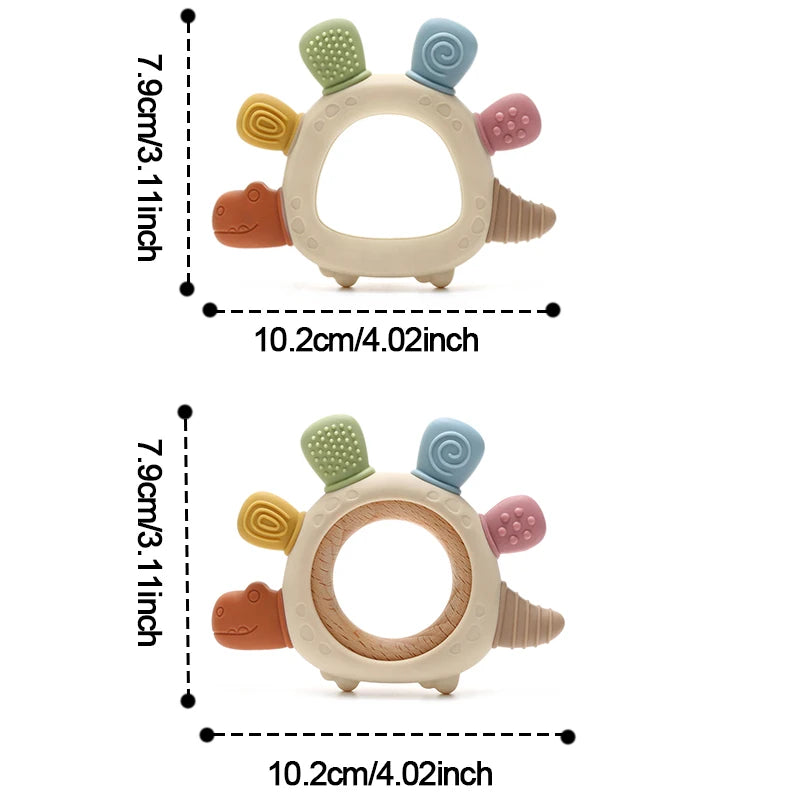 BPA Free Baby Silicone Teether - Safe & Fun Chewing Toy for Your Little Ones - Pretty & Polished