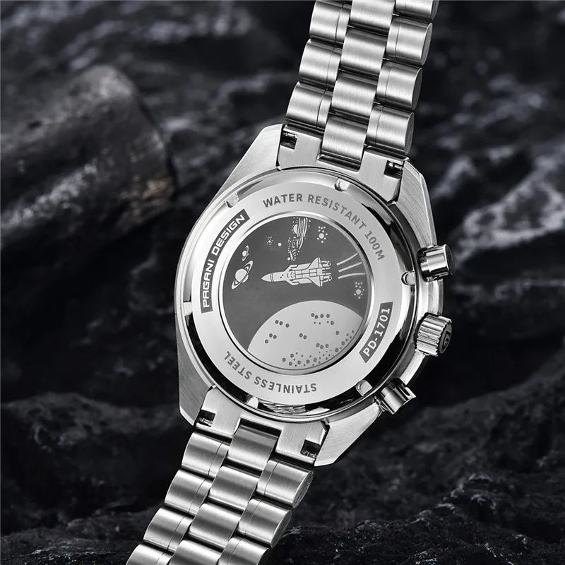 PAGANI DESIGN PD-1701 Men's Chronograph Quartz Watch – AR Sapphire Mirror