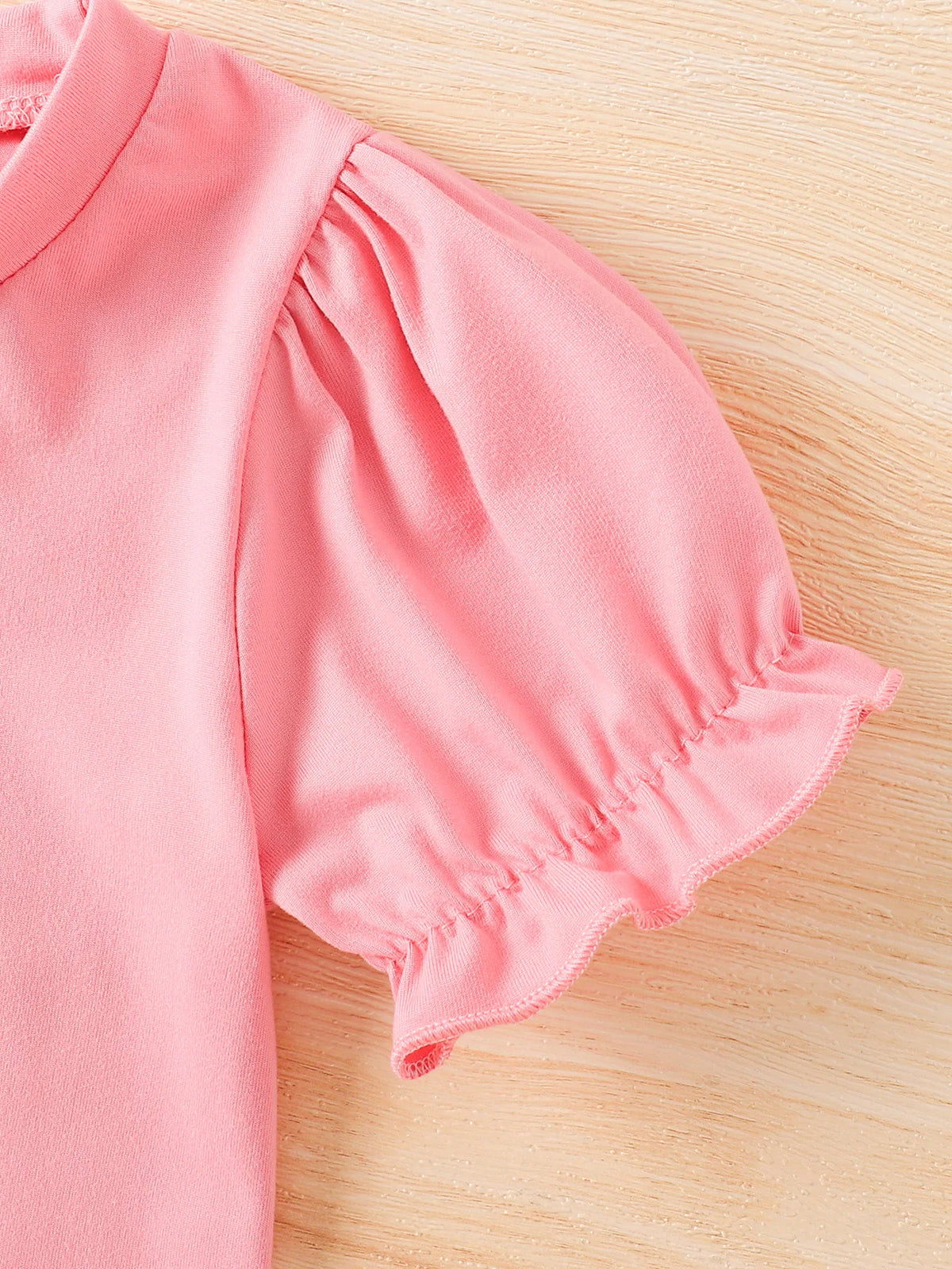 Chic Infant Baby Girl Summer Outfit: Braided T-Shirt & Stylish Bell-Bottom Pants Set