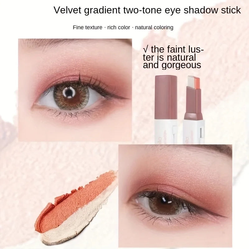 Two-Color Gradient Eyeshadow Stick – Dual-Tone Blendable Eye Color for Easy Glam