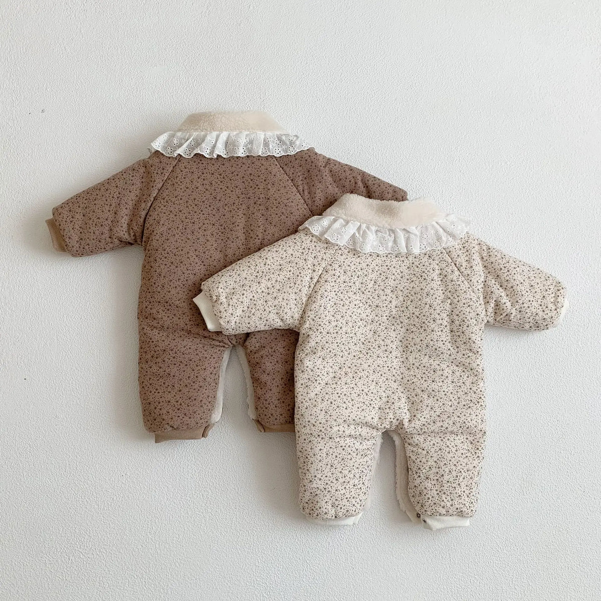 Korean Baby Cotton Jumpsuit - Cozy Floral Hooded Snuggles for Your Little One