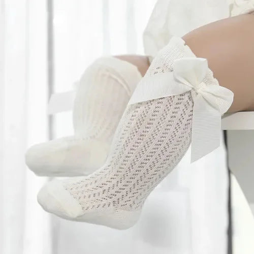 Charming Baby Girl Lace Knee Socks - Comfort and Style for Every Summer Adventure