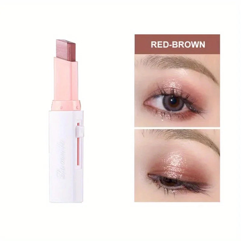 Two-Color Gradient Eyeshadow Stick – Dual-Tone Blendable Eye Color for Easy Glam