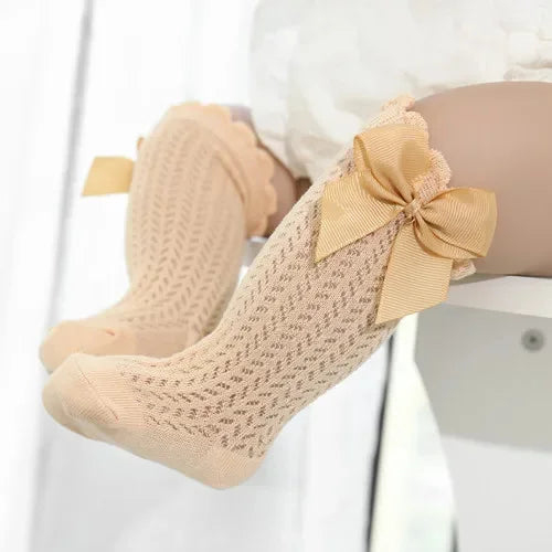 Charming Baby Girl Lace Knee Socks - Comfort and Style for Every Summer Adventure