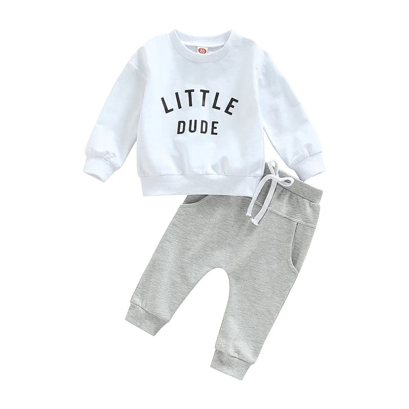 Toddler Boys Autumn Outfit Set - Stylish and Comfortable 2-Piece Set for Little Ones