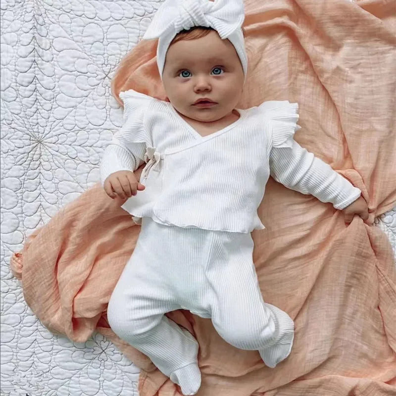Adorable Newborn Girl Spring Outfit Set – Comfort Meets Style!