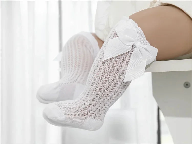 Charming Baby Girl Lace Knee Socks - Comfort and Style for Every Summer Adventure
