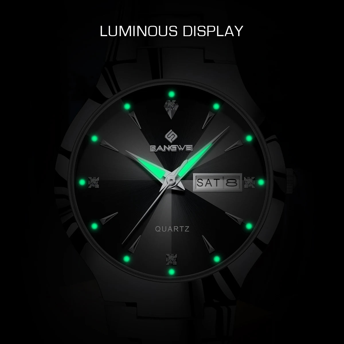 BANGWEI Women's Fashion Quartz Watch – Luminous Weekly Calendar