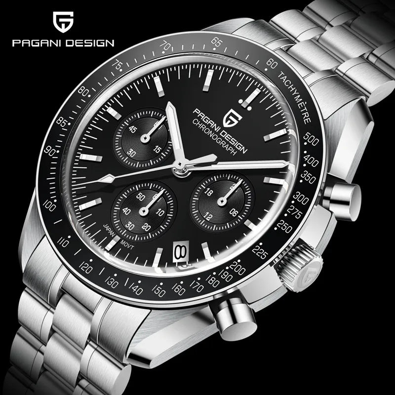 PAGANI DESIGN PD-1701 Men's Chronograph Quartz Watch – AR Sapphire Mirror