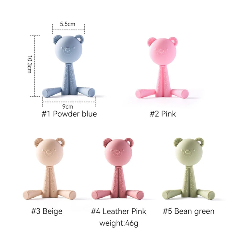 Comfort and Joy: Baby Teething Cartoon Bear Pacifier - Pretty & Polished