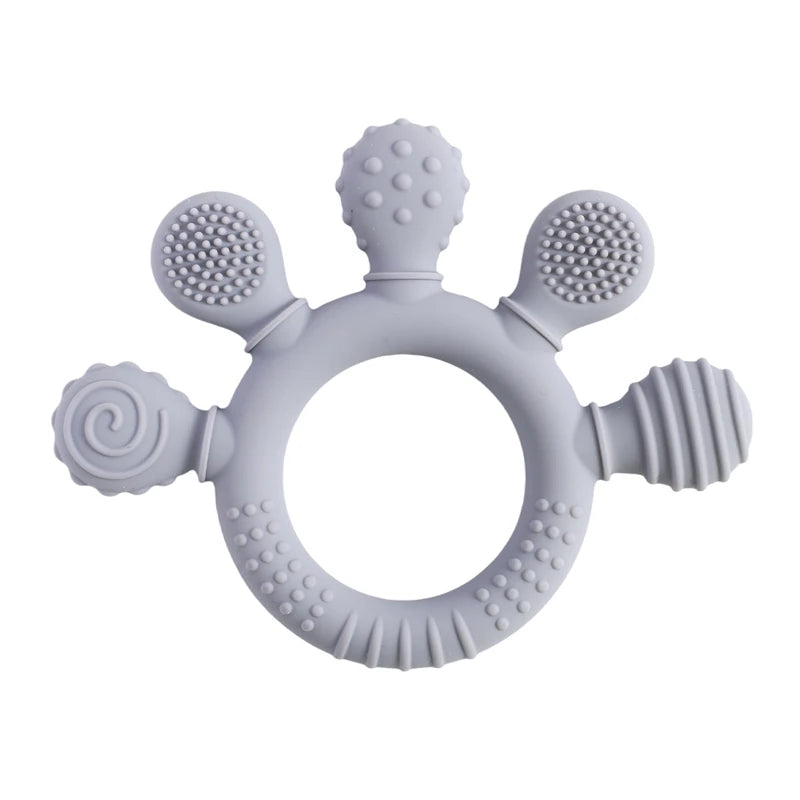 Gentle Gum Relief and Fun Playtime - BPA Free Silicone Baby Teether - Pretty & Polished