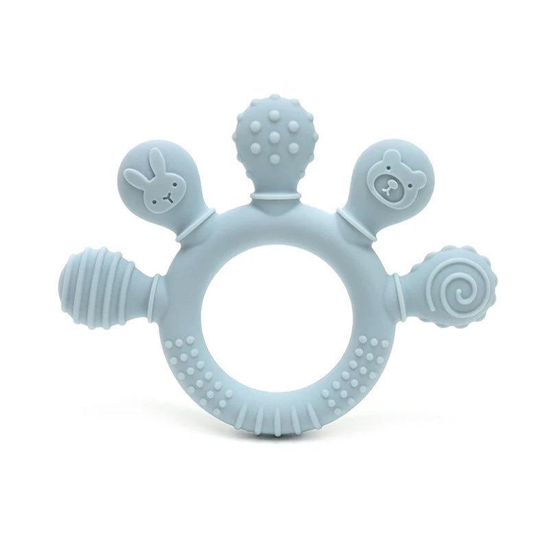 BPA Free Baby Silicone Teether - Safe & Fun Chewing Toy for Your Little Ones - Pretty & Polished