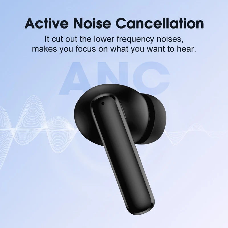QCY T13 ANC Wireless Earbuds – Bluetooth 5.3, Active Noise Cancellation & 4-Mic ENC