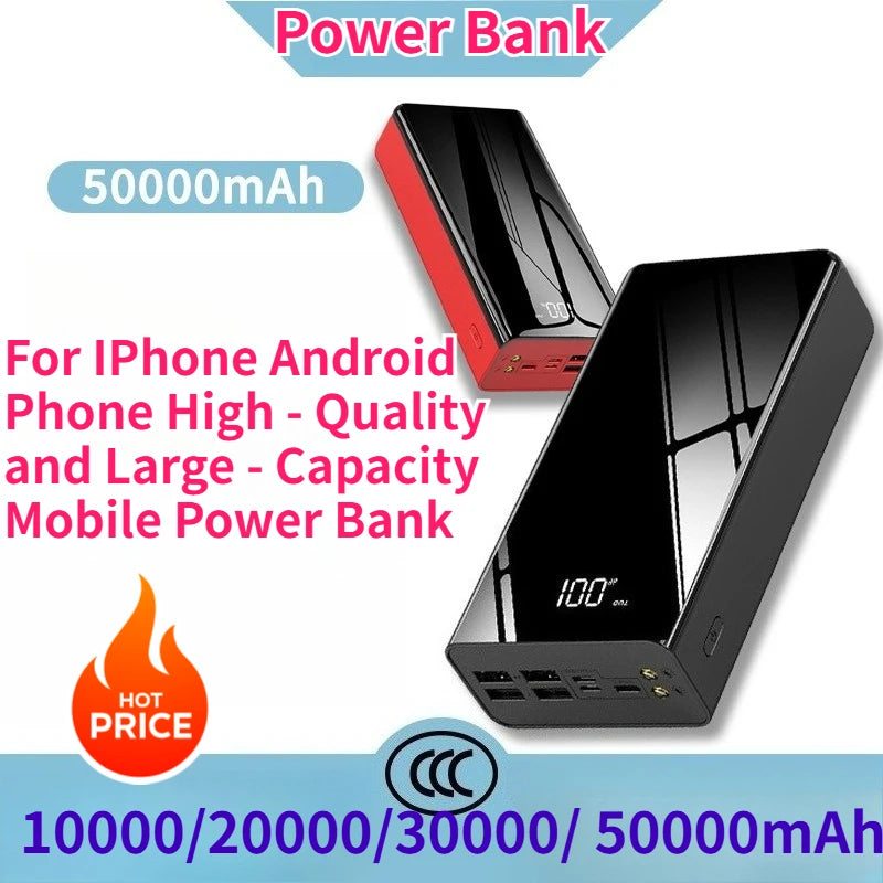 High-Capacity Power Bank – 10000mAh to 50000mAh for iPhone & Android