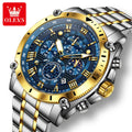 OLEVS Men's Multifunctional Sports Quartz Watch – Moon Phase & Luminous