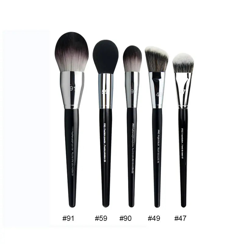 Foundation Brush Set – Flat, Blending & Kabuki Brushes for Flawless Coverage