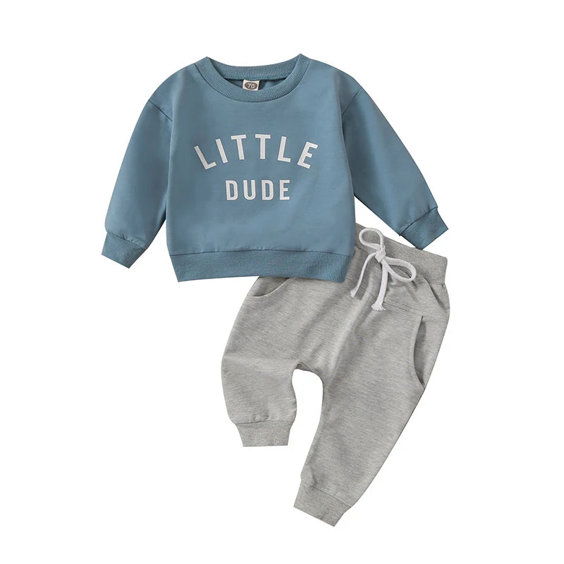 Toddler Boys Autumn Outfit Set - Stylish and Comfortable 2-Piece Set for Little Ones