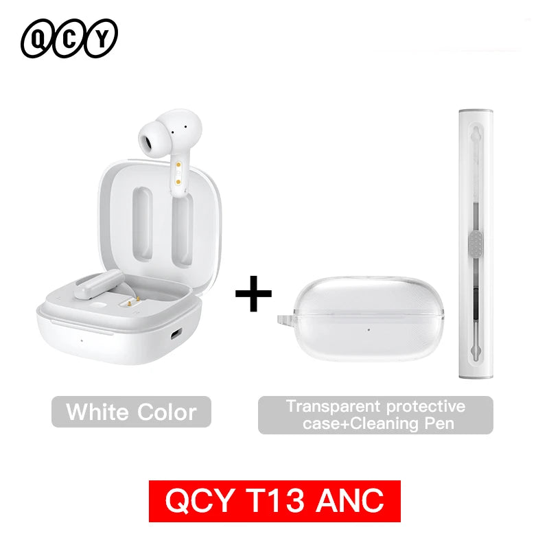 QCY T13 ANC Wireless Earbuds – Bluetooth 5.3, Active Noise Cancellation & 4-Mic ENC