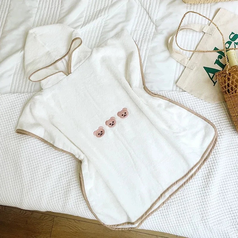 Hooded Baby Bath Towel: Soft Coral Velvet Animal Wrap for Cozy Comfort - Pretty & Polished