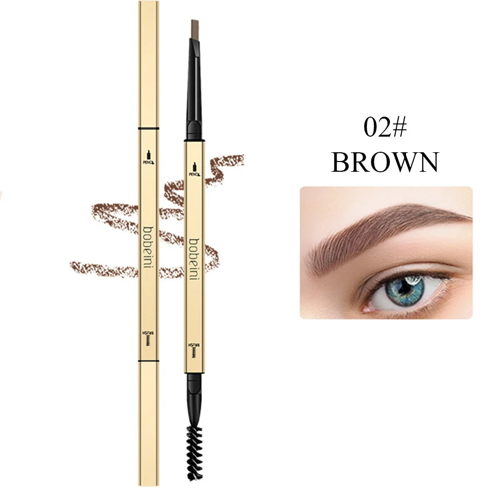 Dual-Ended Waterproof Eyebrow Pencil – Precision Brow Liner & Spoolie Brush