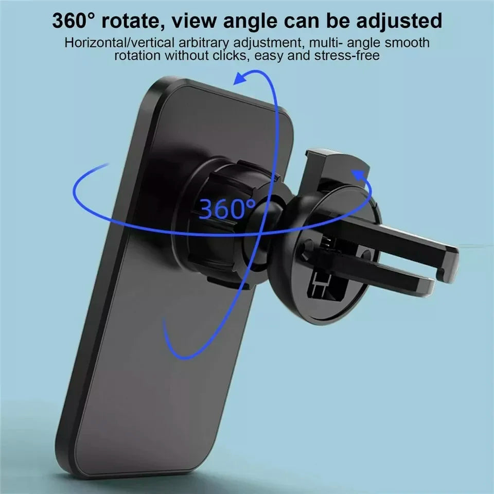 UYUXIO 30W Magnetic Wireless Car Charger – Phone Holder for iPhone 12–16 Pro Max