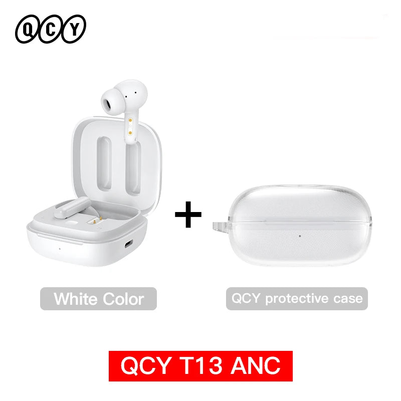 QCY T13 ANC Wireless Earbuds – Bluetooth 5.3, Active Noise Cancellation & 4-Mic ENC