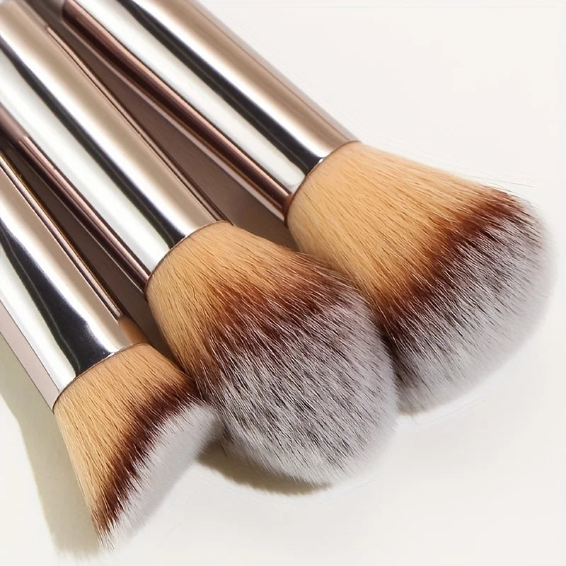 10-Piece Professional Makeup Brush Set – Essential Tools for a Flawless Full-Face Look