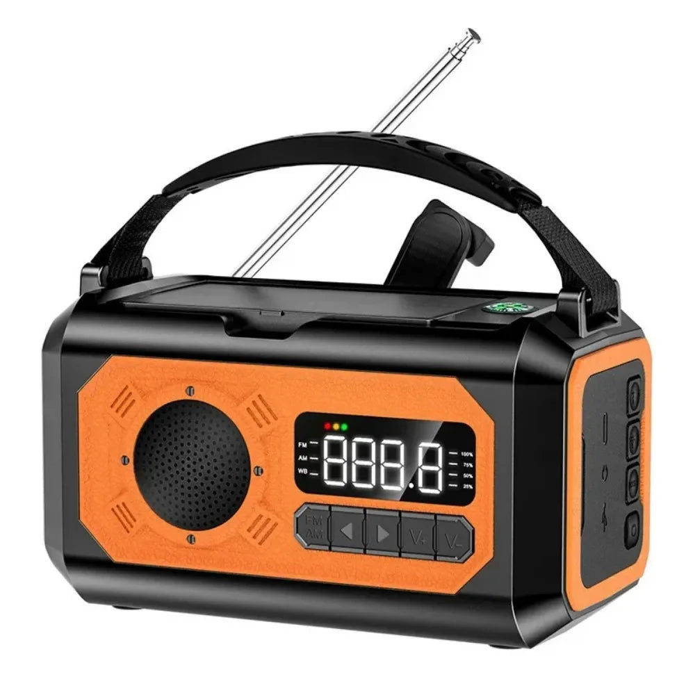 12000mAh Solar Hand Crank Emergency Radio – AM/FM/NOAA Weather, Reading Lamp & Power Bank